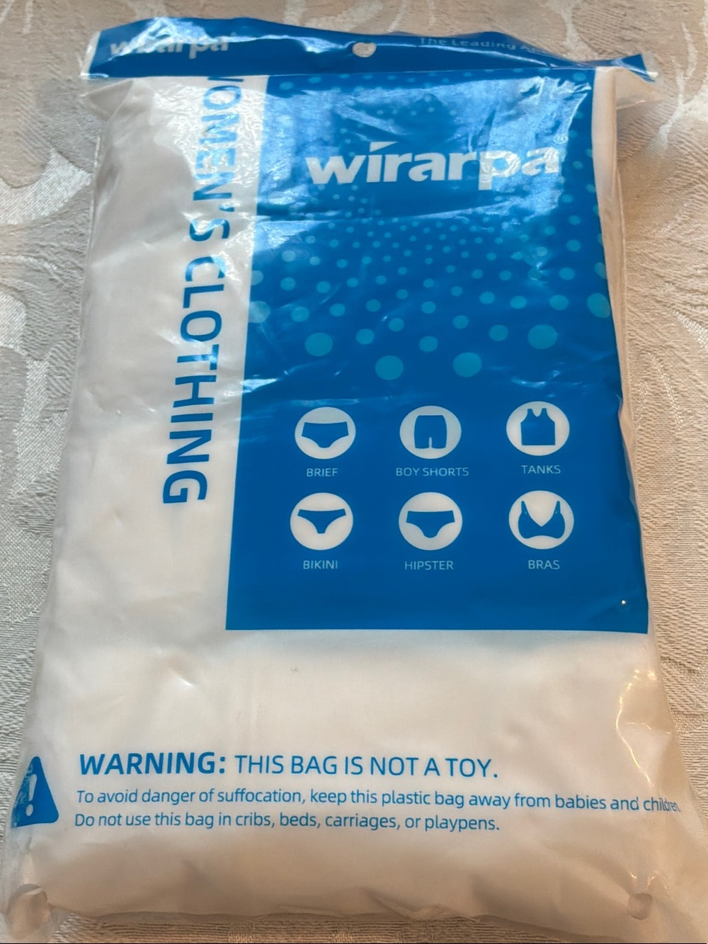 Wirarpa White Women's cotton underwear size L 4 pack